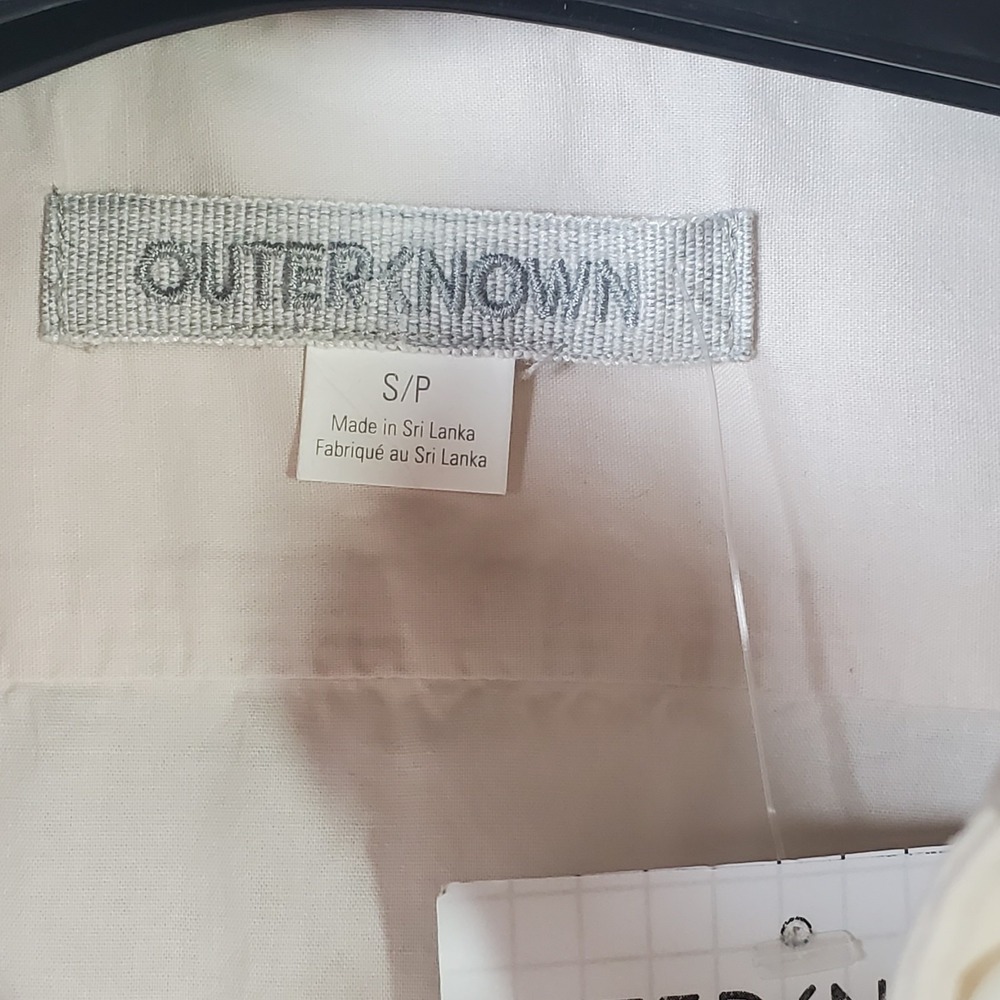 Outerknown Button Down Organic Cotton Top Eco Core Size S Western Quiet Luxury - Picture 4 of 6
